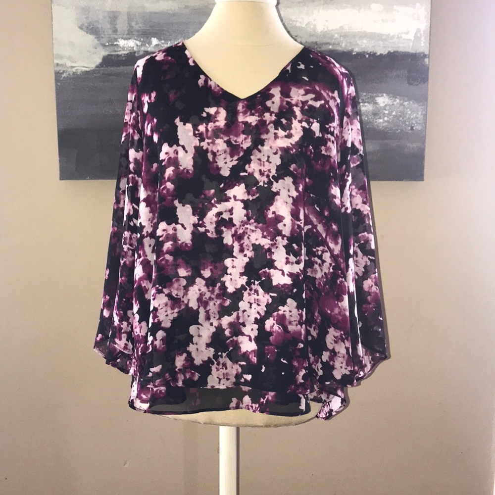 Jennifer Lopez purple blouse, size L